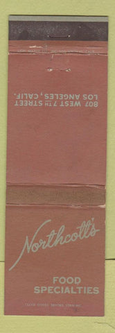 Matchbook Cover - Northcott's Restaurant Los Angeles CA WEAR
