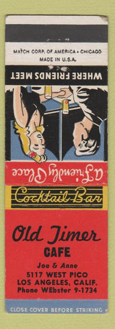 Matchbook Cover - Old Timer Cafe Los Angeles CA