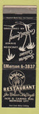 Matchbook Cover - Algiers Restaurant Redwood City CA