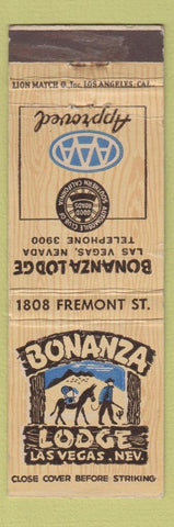 Matchbook Cover - Bonanza Lodge Las Vegas NV casino WEAR