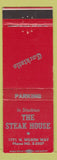 Matchbook Cover - The Steak House Stockton CA