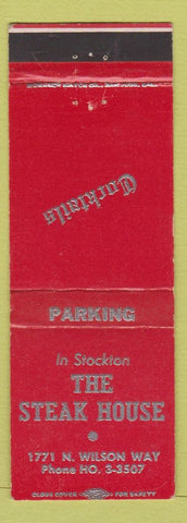 Matchbook Cover - The Steak House Stockton CA