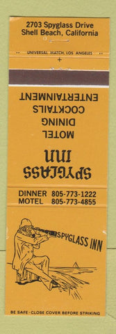 Matchbook Cover - Spyglass Inn Shell Beach CA YELLOW
