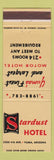 Matchbook Cover - Stardust Hotel Yuma AZ