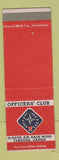 Matchbook Cover - Officers' Club 6160 Air Base Wing Itazuke Japan
