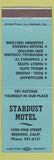 Matchbook Cover - Stardust Hotel Redding CA