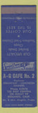 Matchbook Cover - AG Cafe Redlands CA