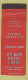 Matchbook Cover - Ox Bow Motor Lodge Reno NV