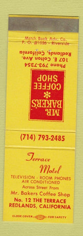 Matchbook Cover - Terrace Motel Redlands CA