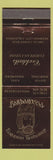 Matchbook Cover - Barbarossa European Restaurant Redwood City CA