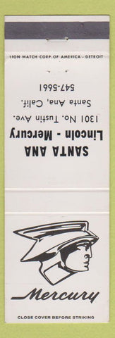 Matchbook Cover - Santa Ana CA Lincoln Mercury