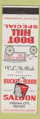 Matchbook Cover - Bucket of Blood Saloon Virginia City NV