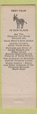 Matchbook Cover - Bucket of Blood Saloon Virginia City NV