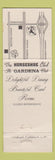 Matchbook Cover - The Horseshoe Club Gardena CA