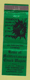 Matchbook Cover - Mediterranean Chuck Wagon South Gate CA girlie GREEN