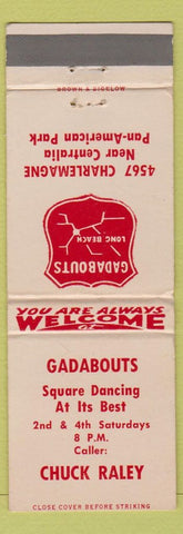 Matchbook Cover - Gadabouts Square Dancing Long Beach CA