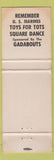 Matchbook Cover - Gadabouts Square Dancing Long Beach CA
