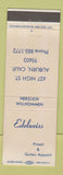 Matchbook Cover - Edelweiss Auburn CA