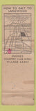 Matchbook Cover - Lakewood Country Club Long Beach CA CROWN POOR