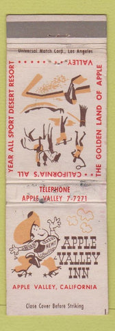 Matchbook Cover - Apple Valley Inn CA WORN
