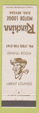Matchbook Cover - Ranchinn Motor Lodge Casino Elko NV