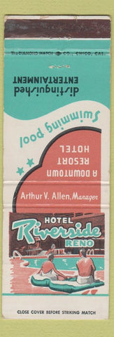 Matchbook Cover - Riverside Hotel Reno NV girlie back