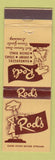 Matchbook Cover - Rod's Hamburgers Alhambra Los Angeles Arcadia Montebello CA