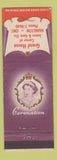 Matchbook Cover - Queen Elizabeth Coronation Grand House Hamilton ON