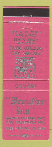 Matchbook Cover - Frontier Inn billiards Hawthorne CA