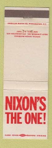 Matchbook Cover - Richard Nixon For President Nixon's The One WORN