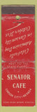 Matchbook Cover - Senator Cafe Carson City NV POOR