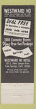 Matchbook Cover - Westward Ho Motel Casino Las Vegas NV