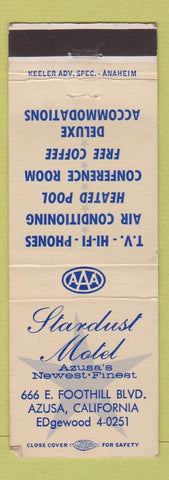 Matchbook Cover - Stardust Hotel Azusa CA