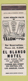 Matchbook Cover - El Blanco Motel Los Angeles CA