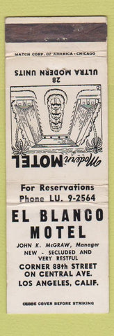 Matchbook Cover - El Blanco Motel Los Angeles CA