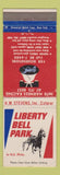 Matchbook Cover - Liberty Bell Park Horse Harness Racing Philadelphia PA