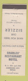 Matchbook Cover - Charles Restaurant Motel Johnson City TX