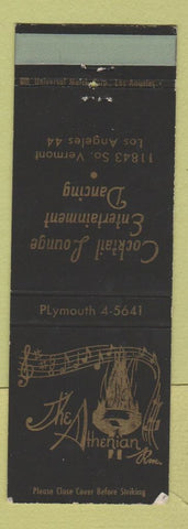 Matchbook Cover - The Athenian Room Los Angeles CA