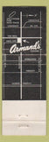 Matchbook Cover - George Armand's French Restaurant Los Angeles Christmas WEAR