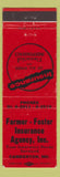 Matchbook Cover - Farmer Foster Insurance Camdenton MO