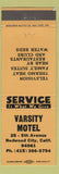 Matchbook Cover - Varsity Motel Redwood City CA peach