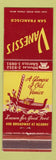 Matchbook Cover - Vanessi's San Francisco CA Gondola Minestrone Soup