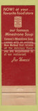 Matchbook Cover - Vanessi's San Francisco CA Gondola Minestrone Soup