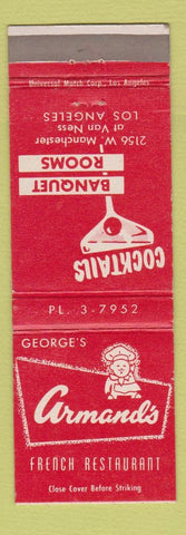 Matchbook Cover - Armand's French Restaurant Los Angeles CA