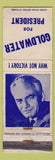 Matchbook Cover Barry Goldwater for President 1964 WORN Long Beach CA insurance