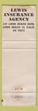 Matchbook Cover Barry Goldwater for President 1964 WORN Long Beach CA insurance