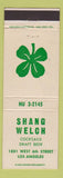Matchbook Cover - Shang Welch Bar Los Angeles CA Four Leaf Clover