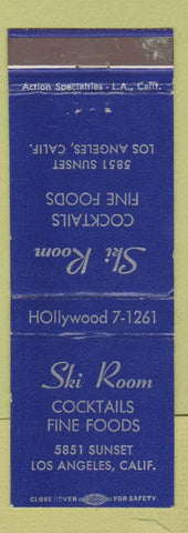 Matchbook Cover - Ski Room Los Angeles CA