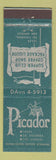Matchbook Cover - Picador Los Angeles CA knight
