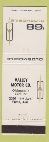 Matchbook Cover - 1968 Oldsmobile Valley Motors Yuma AZ WEAR